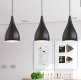 1-Light Black Pendant, Modern Style