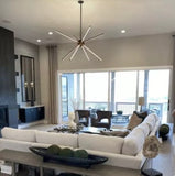 EDISLIVE 8-Light Black Modern/Contemporary LED Dry rated Chandelier