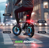 isinwheel U1 Electric Bike for Adults/Teens, 500W Foldable Mini Ebike