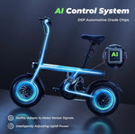 isinwheel U1 Electric Bike for Adults/Teens, 500W Foldable Mini Ebike