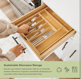 Premium Silverware, Flatware and Utensil Organizer for Kitchen Drawers