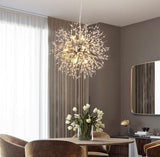 Modern Dandelion Firework Chandelier, Chrome Bathroom Chandelier