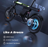 isinwheel U1 Electric Bike for Adults/Teens, 500W Foldable Mini Ebike
