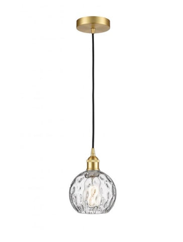 Modern Pendant Light with Textured Glass and Brass Finish