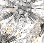 Modern Dandelion Firework Chandelier, Chrome Bathroom Chandelier