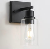 Bathroom Vanity Light Fixtures, 1-Light Matte Black Bathroom Lights