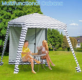 Beach Cabana with Foldable Camping Table