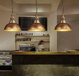Industrial Barn Pendant Light Ceiling Light with Dome Metal Shade Bronze/Brass
