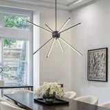 EDISLIVE 8-Light Black Modern/Contemporary LED Dry rated Chandelier