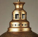 Industrial Barn Pendant Light Ceiling Light with Dome Metal Shade Bronze/Brass