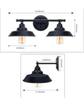 Wall Lights 2-Light Black Bathroom Vanity Light