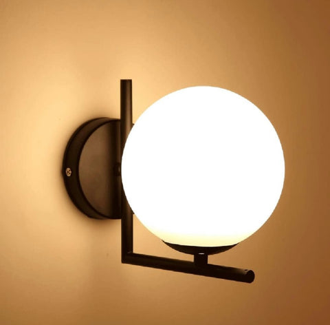 Simple Modern Molecular Spherical Wall Lamp Gold Black Bedroom Bedside Lamp