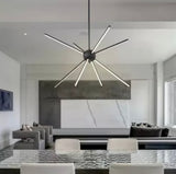 EDISLIVE 8-Light Black Modern/Contemporary LED Dry rated Chandelier