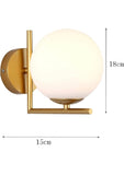 Simple Modern Molecular Spherical Wall Lamp Gold Black Bedroom Bedside Lamp