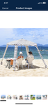 Beach Cabana with Foldable Camping Table