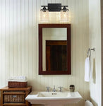 2 Light Bathroom Wall Vanity Crystal Light Fixtures