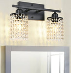 2 Light Bathroom Wall Vanity Crystal Light Fixtures