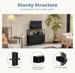 DUMOS TV Stand Dresser for Bedroom Entertainment Center with 5 Fabric Drawers Storage Organizers