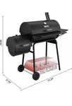 BBQ Charcoal Grill Royal Gourmet CC1830S 30" and Offset Smoker, Outdoor Camping