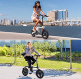isinwheel U1 Electric Bike for Adults/Teens, 500W Foldable Mini Ebike