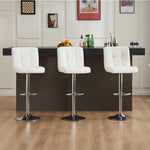 DUMOS Bar Stools Set of 2, Armless Adjustable Swivel Barstools