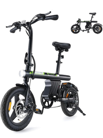 isinwheel U1 Electric Bike for Adults/Teens, 500W Foldable Mini Ebike