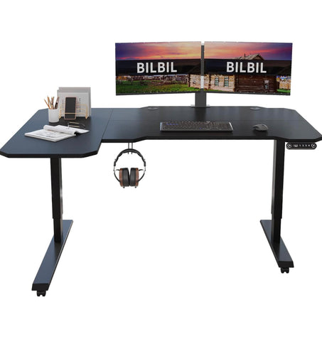 L-Shaped Electric Height Adjustable Standing Desk