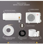 Cooper & Hunter MIA Series, Mini Split Air Conditioner and Heater, 9,000 BTU, 115V, 21.5 SEER2, Wall Mount Ductless Inverter System, With Installation kit