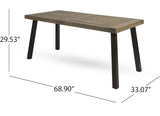 Christopher Knight dining table with metal legs