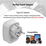 TESSAN Type E/F Germany European Adapter 2 Pack