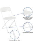 Plastic Folding Chair - White