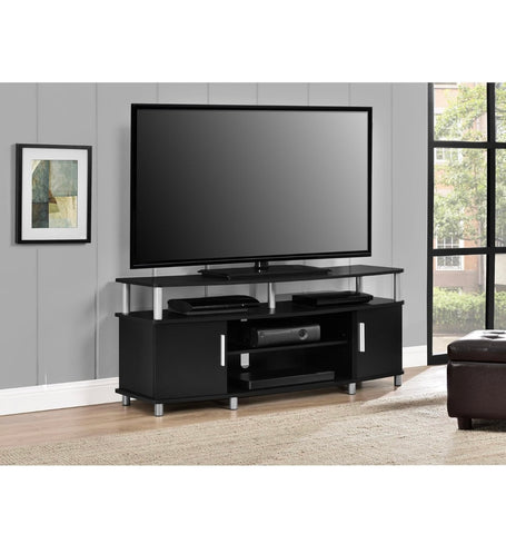 Black 50” Ameriwood Home Carson TV Stand