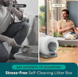 Self Cleaning Litter Box, Automatic Cat Litter Box Self Cleaning for Multiple Cats