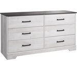 Prepac Rustic Ridge Farmhouse 6-Drawer Double Dresser