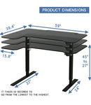 L-Shaped Electric Height Adjustable Standing Desk