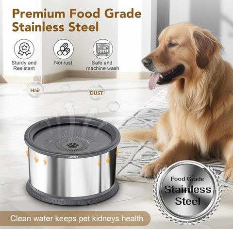 UPSKY 6.5L Dog Water Bowl,1.6 Gallon Super Large Capacity No Spill Dog Water Bowl