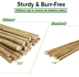 Jollybower 20pcs 5/8" Bamboo Stakes