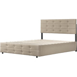 DHAEY Queen Size Upholstered Platform Bed Frame