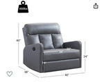 Phoenix Home Oversized Leather Manual Chair