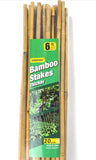 Jollybower 20pcs 5/8" Bamboo Stakes
