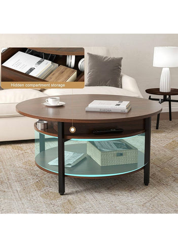 Round Lift Top Coffee Table