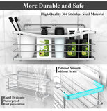 ODesign Adhesive Shower Caddy Basket Shelf with Hooks