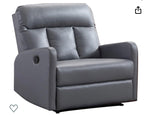 Phoenix Home Oversized Leather Manual Chair