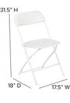 Plastic Folding Chair - White