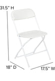 Plastic Folding Chair - White