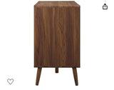 Particleboard Wood Dresser in Walnut/White