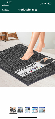 Soft Plush Chenille Bathroom Rug