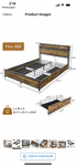 Full Size Bed Frame with 4 Storage Drawers