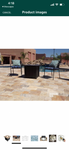 Hiland AFP-STT Outdoor Patio 40,000 BTU 30x30 Inch Square Tile Table Top Propane Fire Pit and Fire Glass