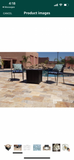 Hiland AFP-STT Outdoor Patio 40,000 BTU 30x30 Inch Square Tile Table Top Propane Fire Pit and Fire Glass